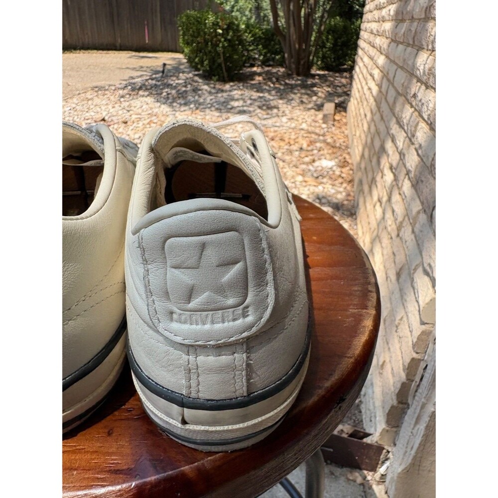 Converse x John Varvatos Star Player Mens Size 9 Leather Distressed White Ivory - Picture 5 of 10